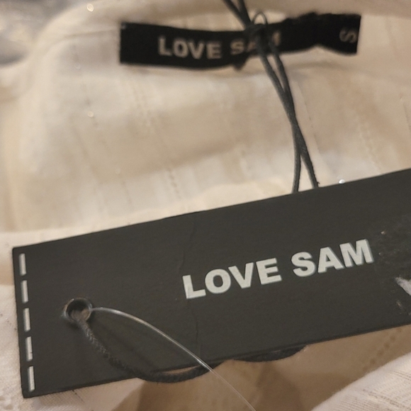 NWT LOVE SAM Cotton Button Down Top Small - Picture 3 of 5